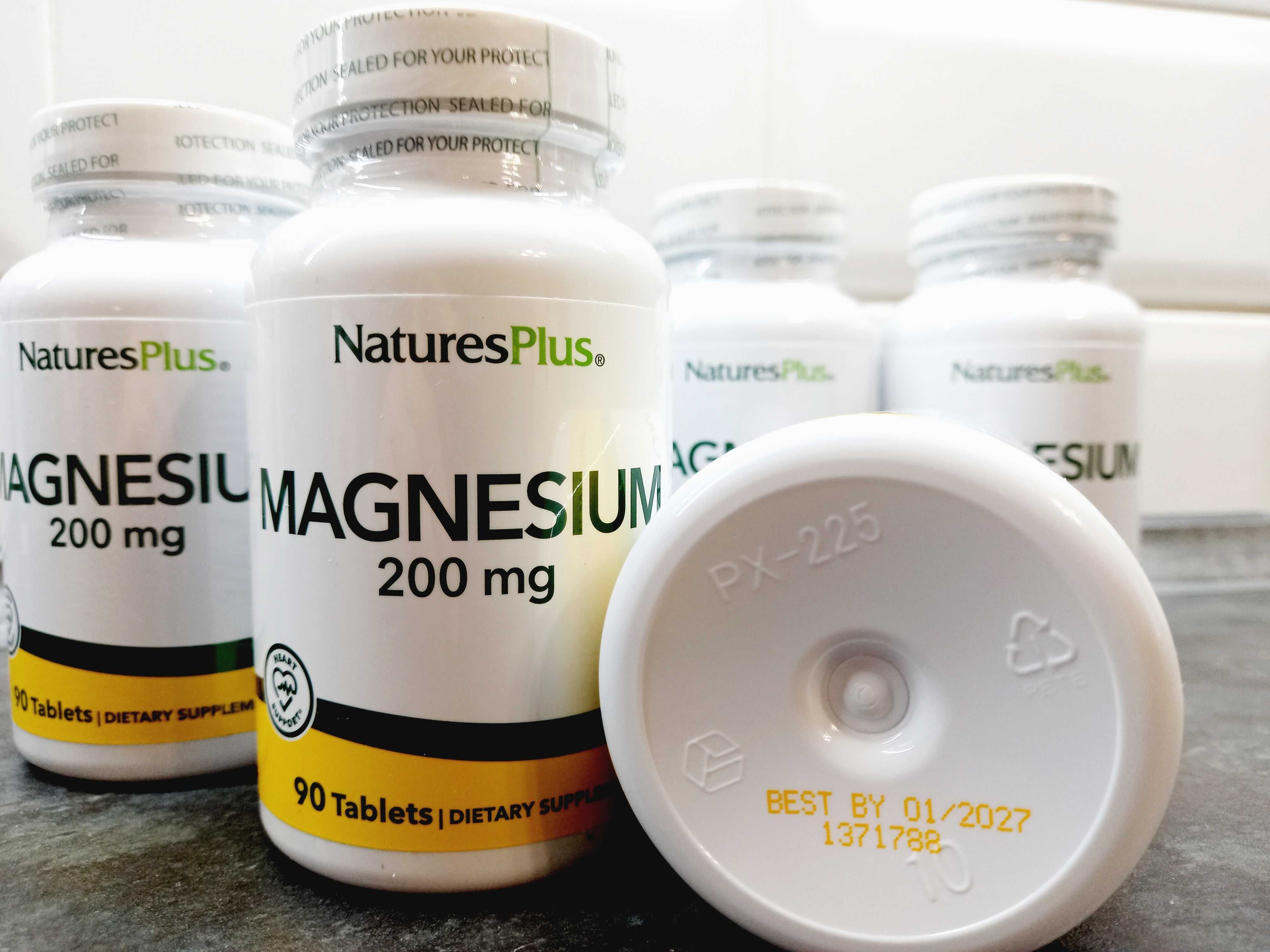 Natures Plus, Magnesium 200 мг (90 таб.), магний хелат, магній хелат