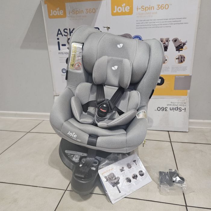 Fotelik samochodowy joie i-spin 360 z bazą isofix 0-4l 19kg szary