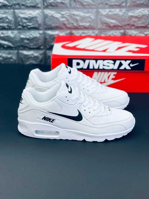 Мужские кроссовки Nike Air Max 90 White осенние кожаные кросовки найк