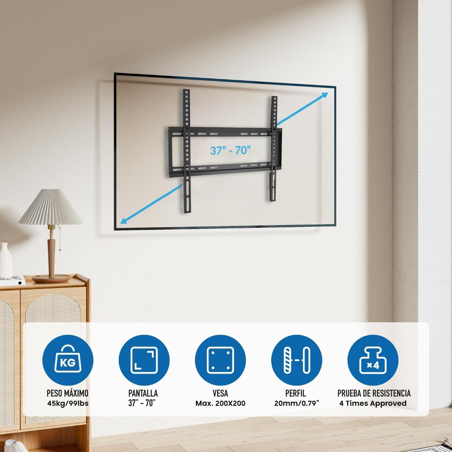 Suporte de TV LCD Led ultra fino 37 a 70 polegadas