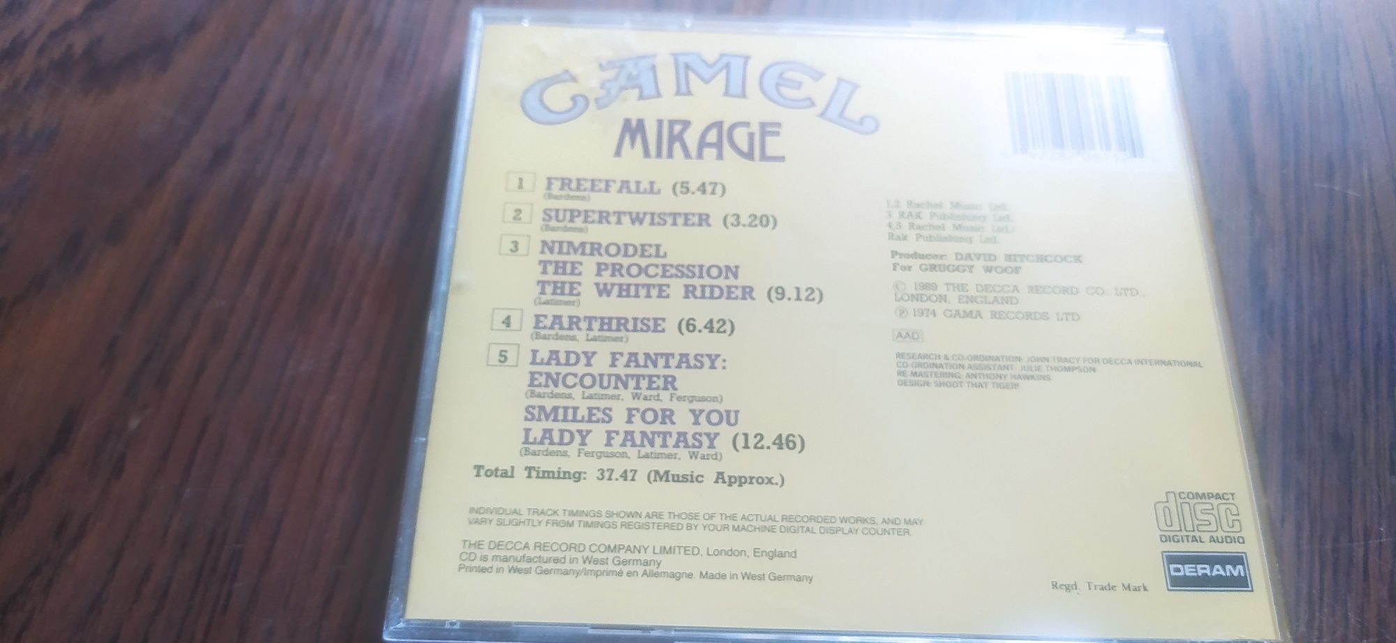 Camel Mirage CD wyd. 1