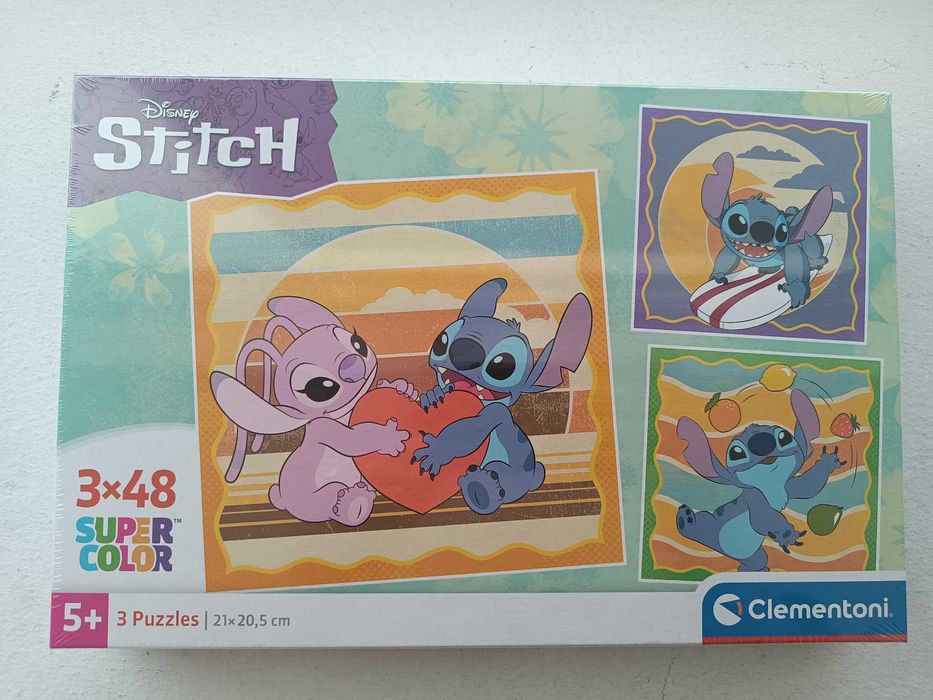 Puzzle Clementoni Disney Stitch SuperColor 21x20,5cm 3x48 peças