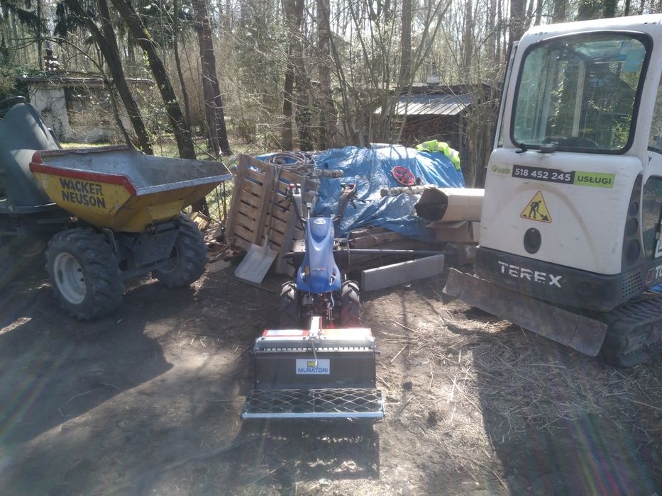 Usługi glebogryzarką separacyjną, zakładanie trawników