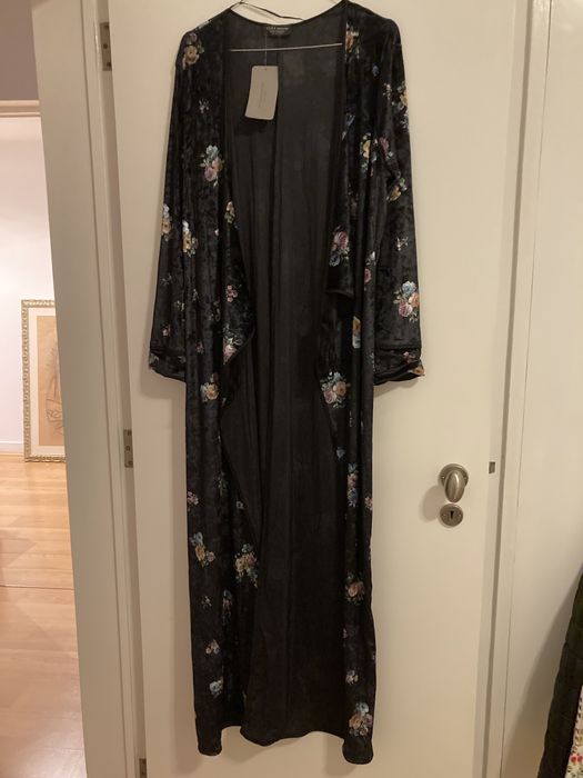 Vestido casaco veludo