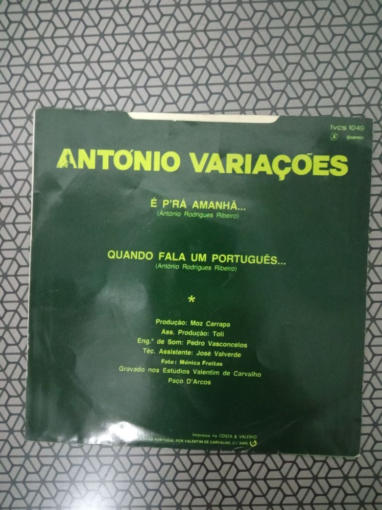 Disco de vinil Lp's António Variações