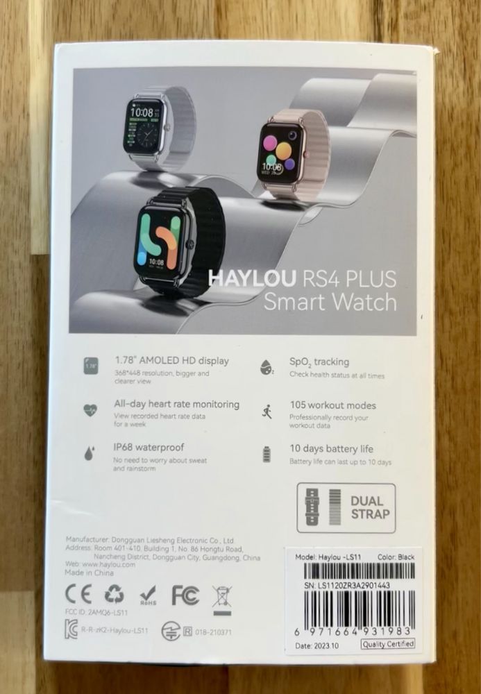 Haylou RS4 Plus + 4 opaski