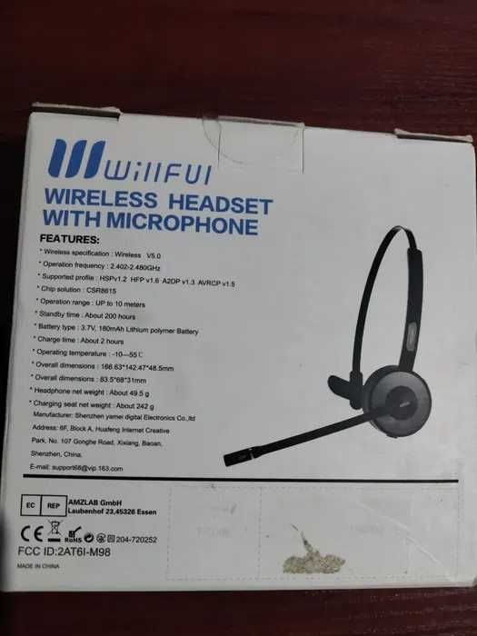 Słuchawki WillFUI M98 Bluetooth Nowe wysylka