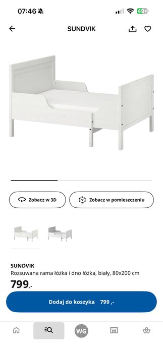 Lozko ikea dla dziecka