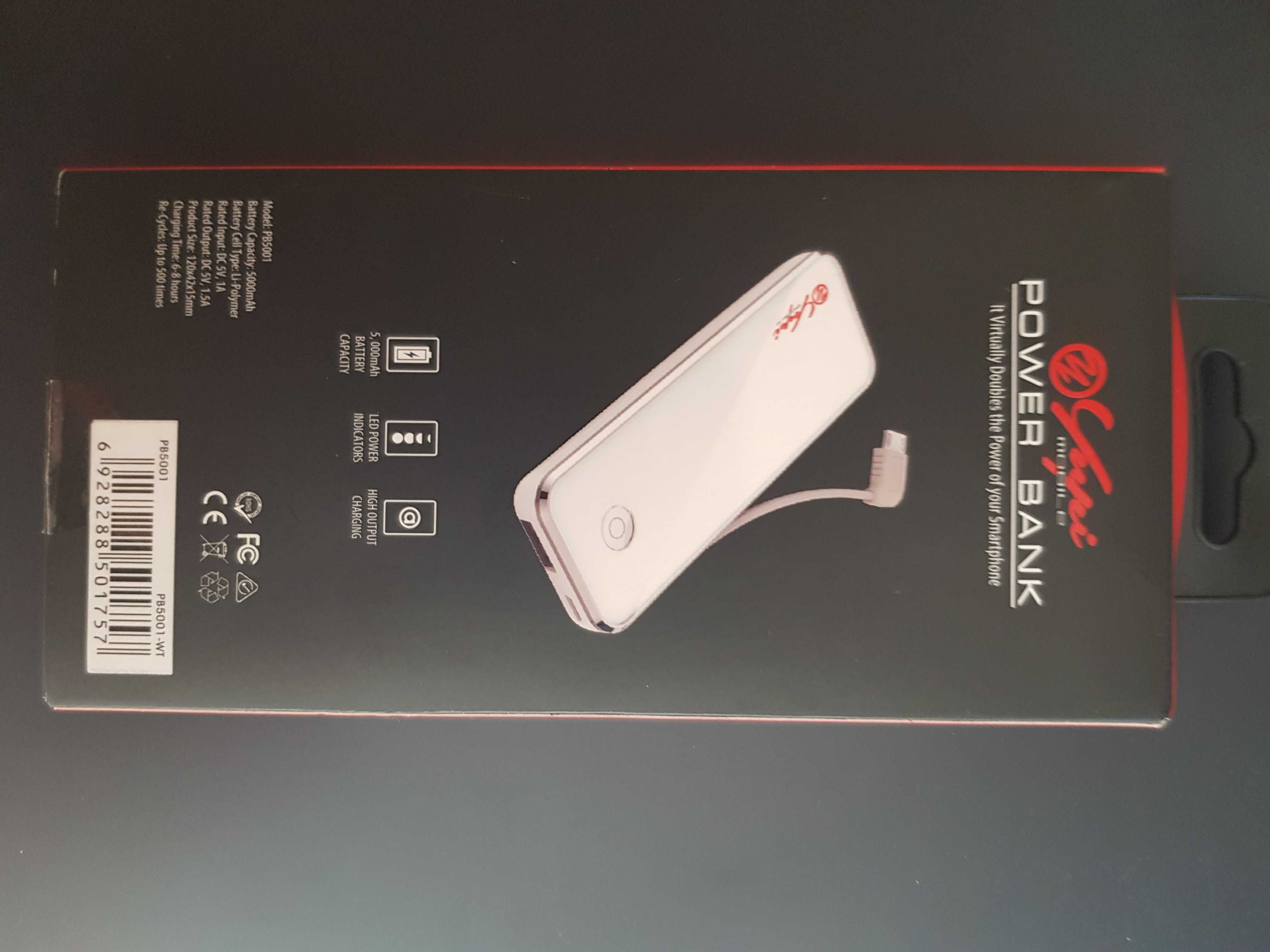 PowerBank 5000 mAh szybka ładowarka do wszystkich smart phones