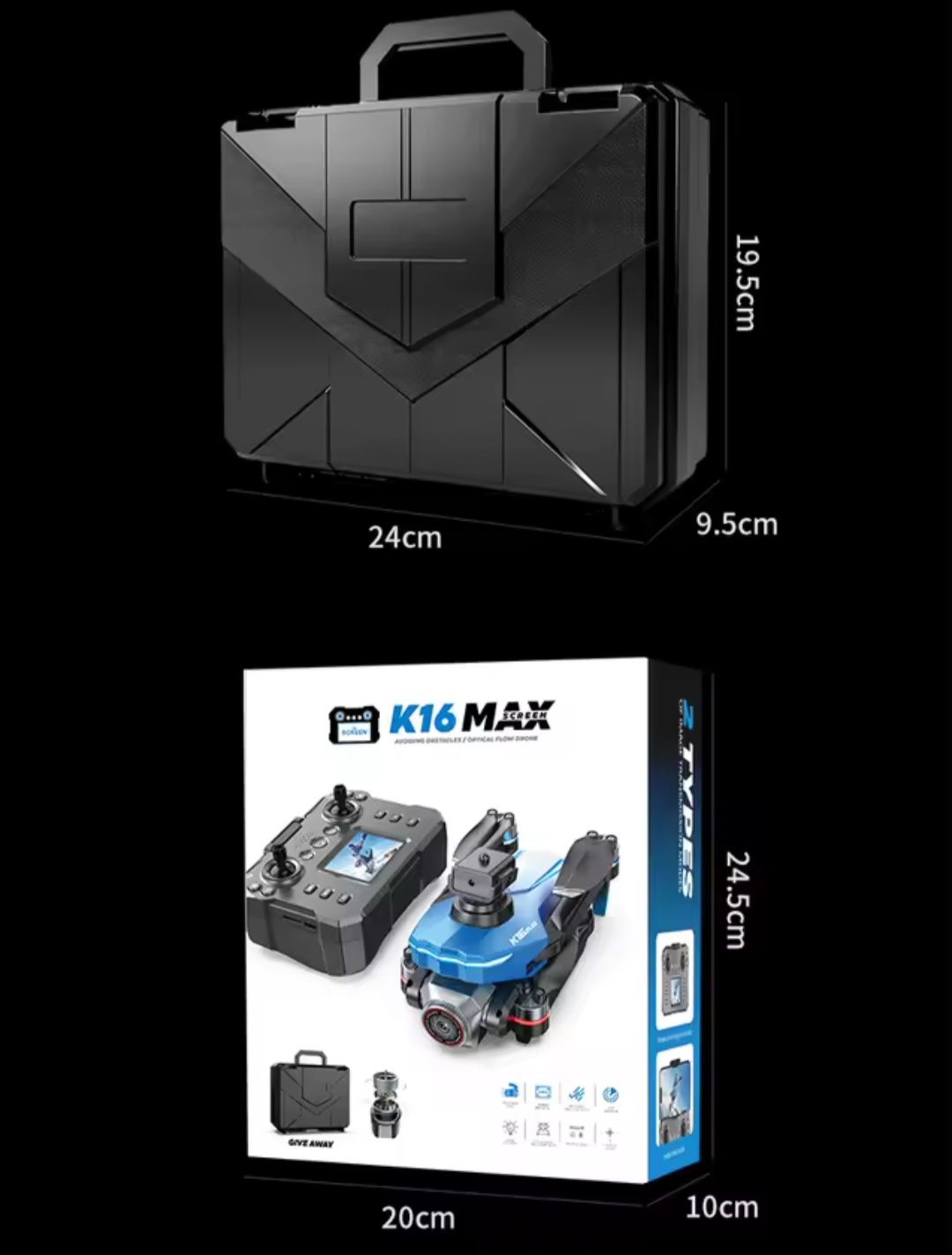 RC Drone K16MAX 8K HD камера з Рк дисплеєм