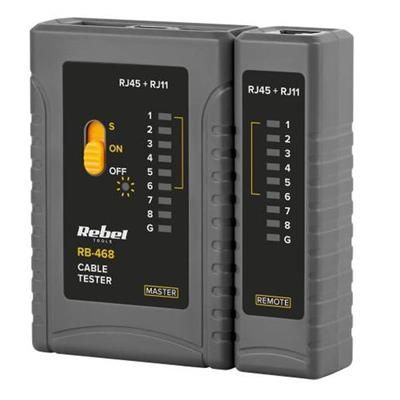 Tester linii kabli miernik RJ11 RJ12 RJ45 Rebel