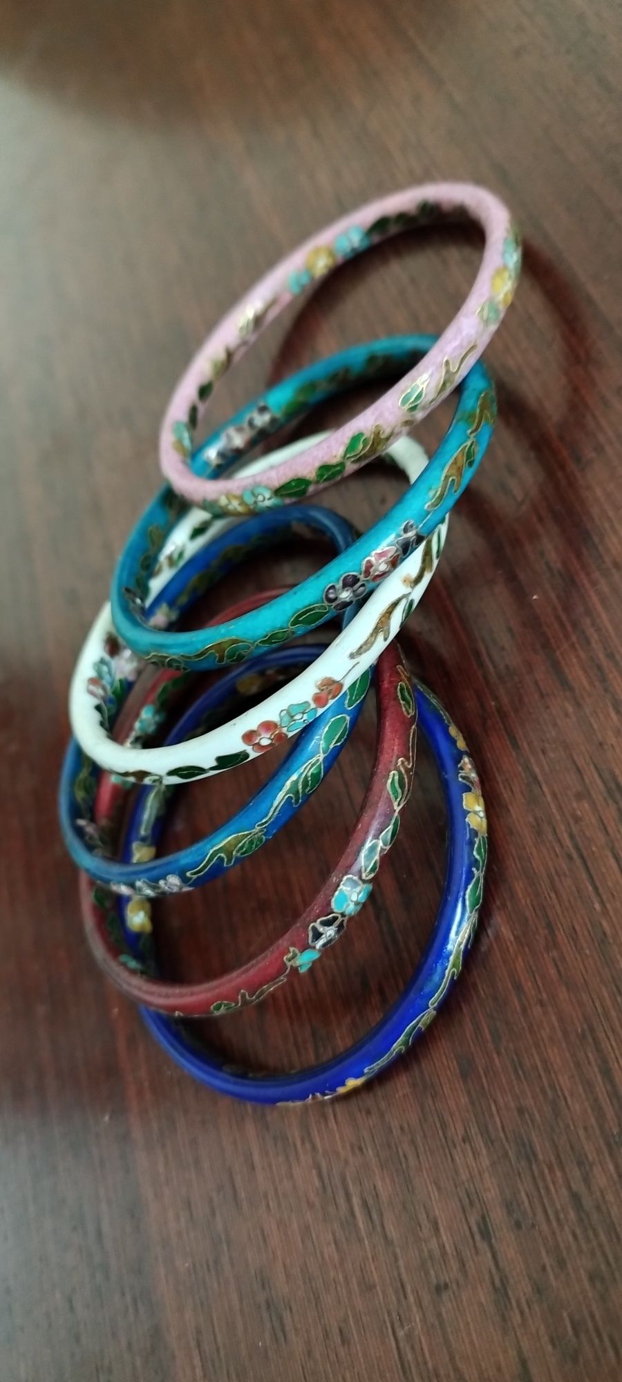 Pulseiras de esmalte vintage Cloisonné
