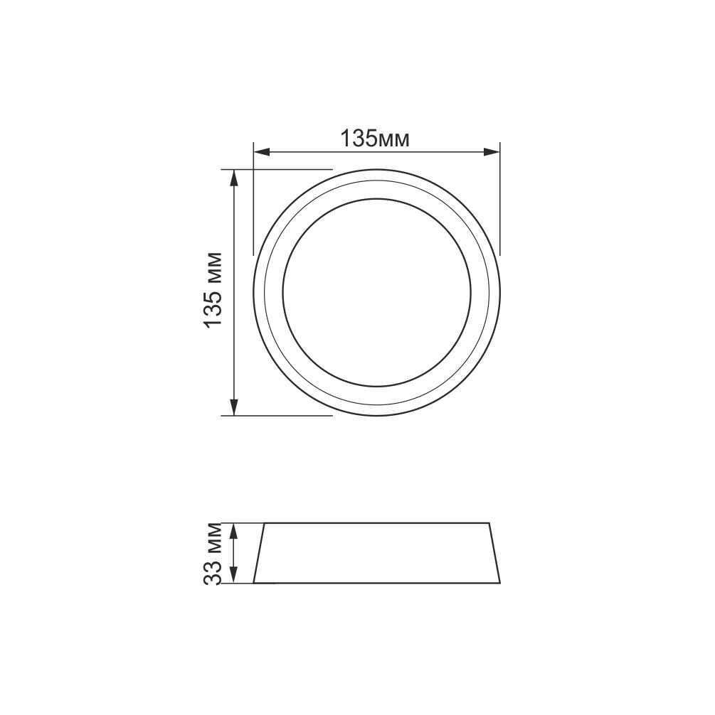 LED Светильник накладной TITANUM 12W 5000K