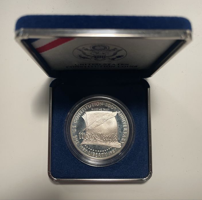 USA 1 $ dollar 1987 rok 200 Rocznica Konstytucji Super STAN: 1 26 gram