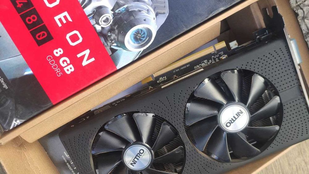Ігрова відеокарта RX 480 Nitro+ 8GB, RGB, OC