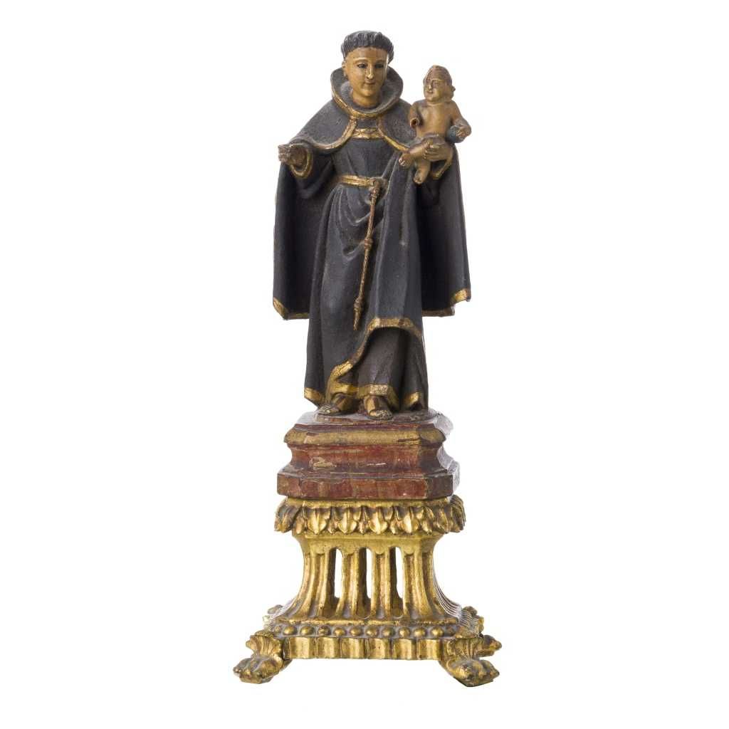 Imponente Escultura de Santo António com O Menino