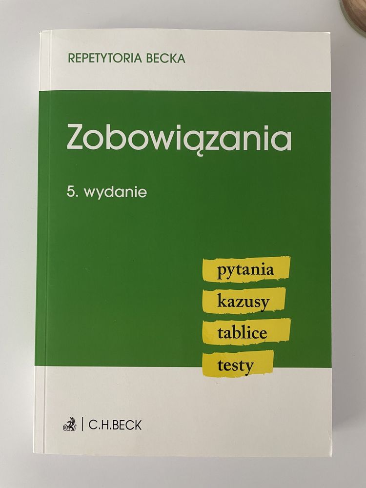 Zobowiązania repetytorium becka - pytania, kazusy, tablice, testy