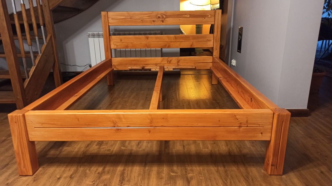 Łóżko 160x200 nowe drewno naturalne, solidna rama inne wymiary