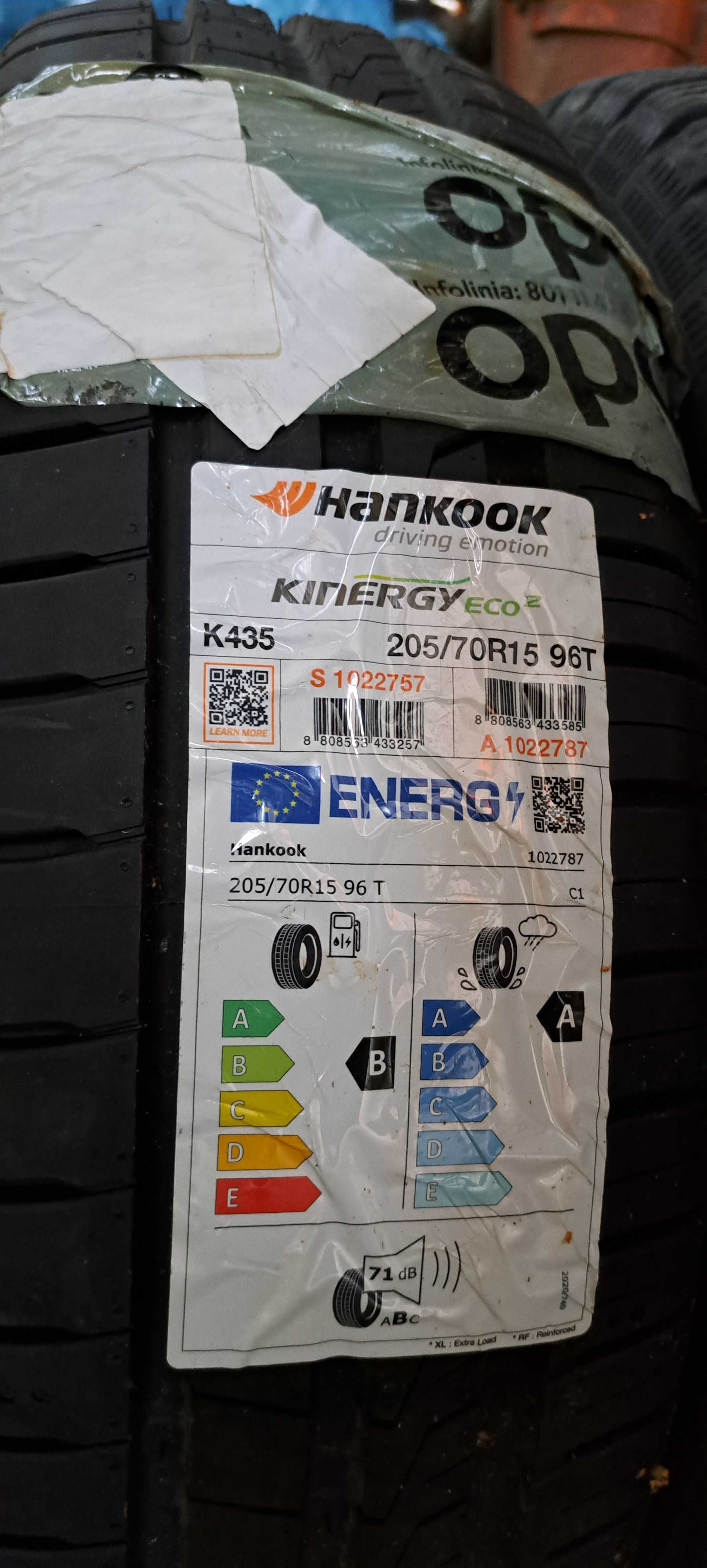 2 opony Hankook Kinergy Eco 2 - 205/70R15 - nowe DOT 0822