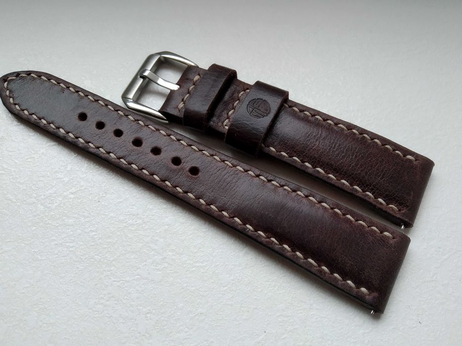 Pasek skórzany do zegarka Vintage 20 mm
