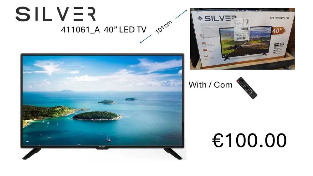 Silver 40" Televisão LED