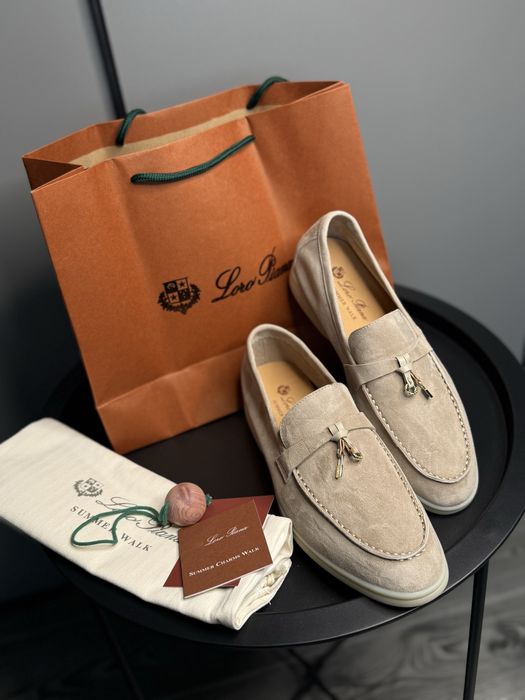 Лофери лорики loro piana lp туфлі бежеві замшеві лоро піана 39 40