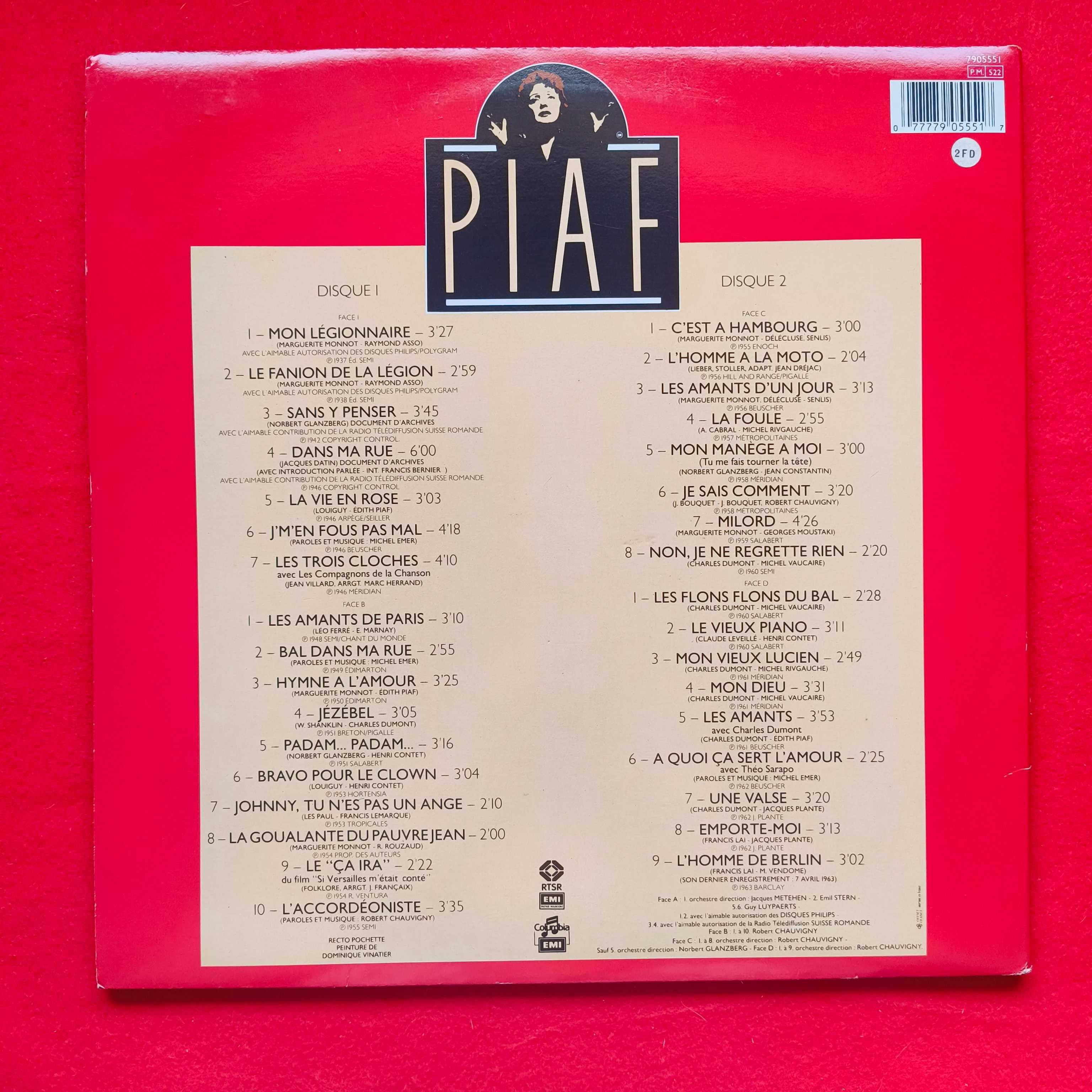 Edith Piaf 25 Anniversaire Vinil