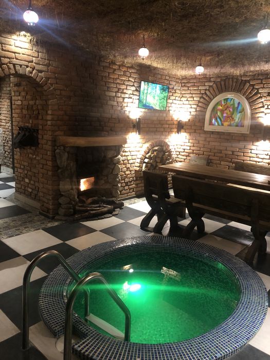 Баня, лазня, сауна, бассейн джакузи, бассейн на улице, беседка мангал