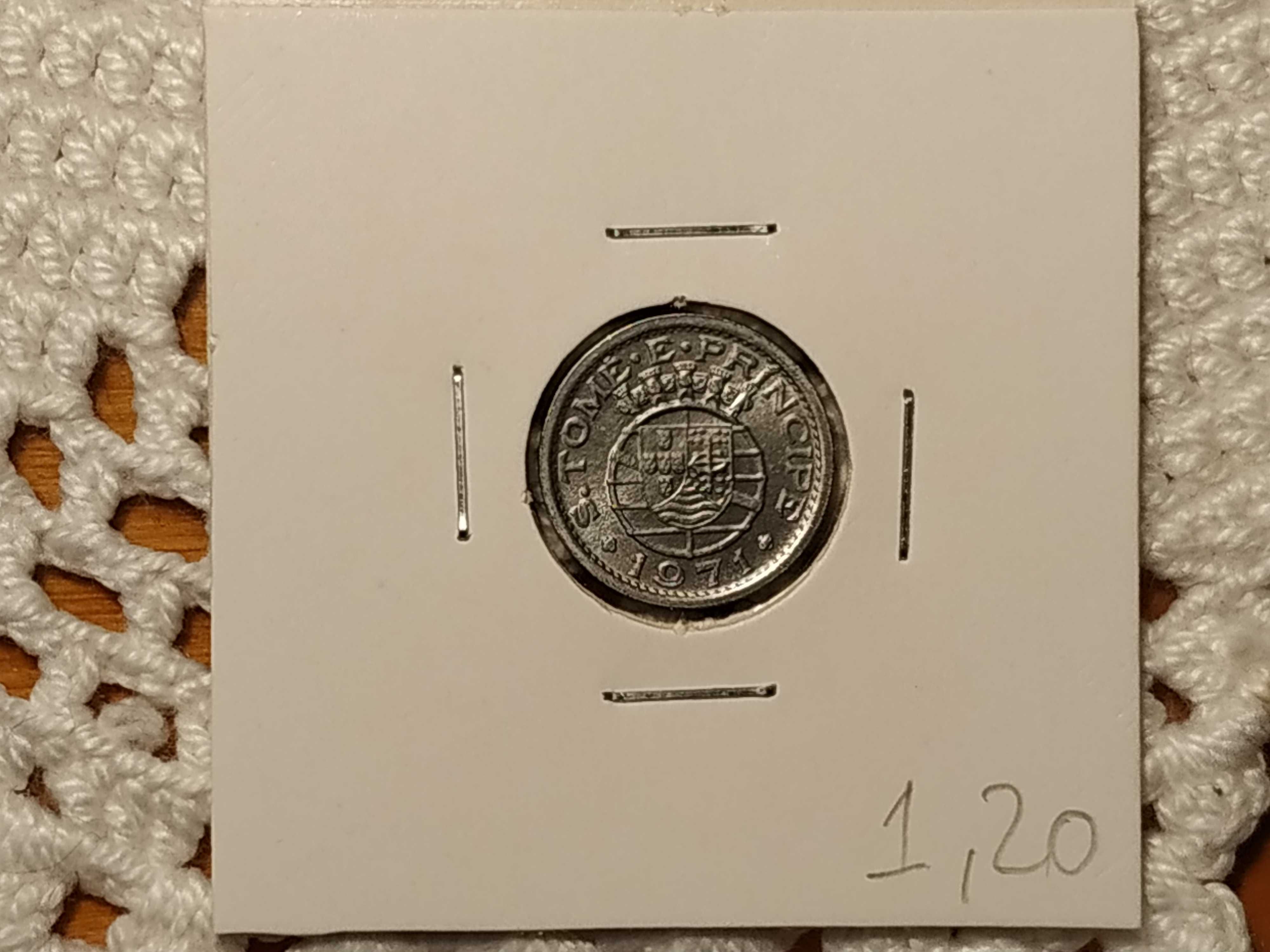 Ex-colónias - moeda de 10 centavos de 1971 São Tomé e Príncipe