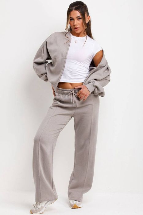 Сірий теплий флісовий жіночий костюм styledup