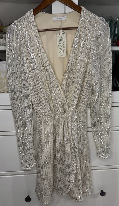 Reserved sukienka cekiny mini/midi M ostatki święta sylwester impreza