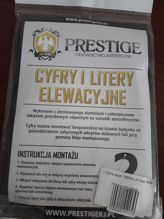 Numer domu na dom 6/9 cyfra elewacyjna