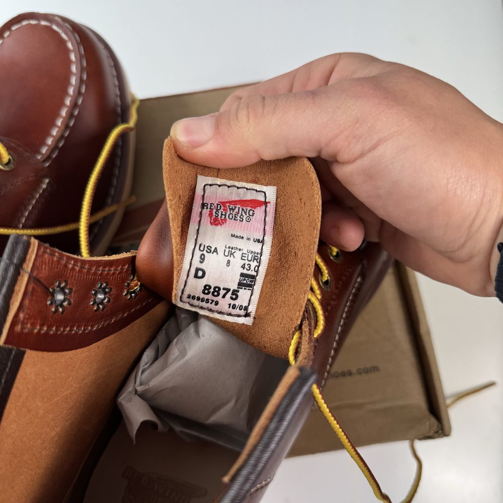 Шкіряні ботинки черевики red wing moc toe 8875 ботинки кожаные 43 р
