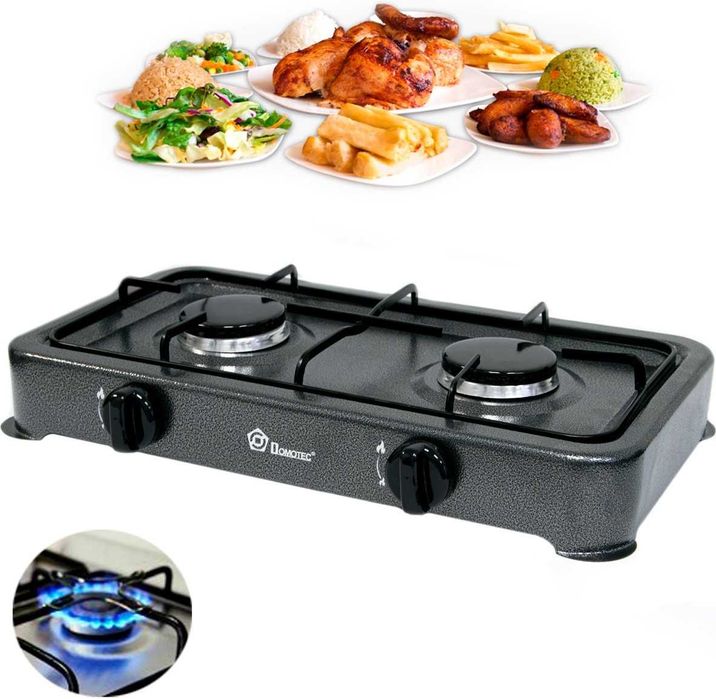 Газовая Плита Domotec на 2 комфорки под газ бутан G30 (LPG)
