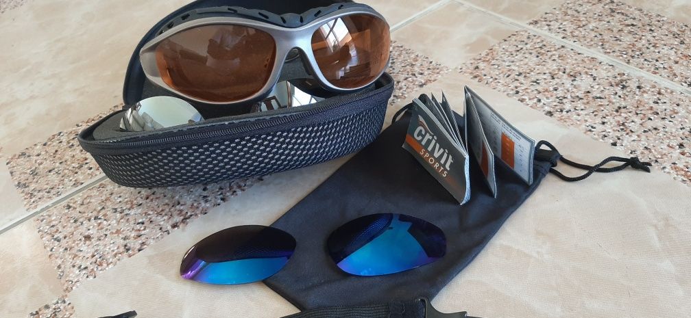 Óculos de Sol para Desportos com 3 pares de lentes Marca: CRIVIT Sport