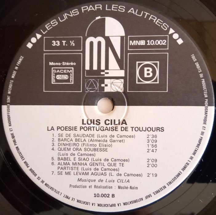 Luís Cília	- - - - -	La Poésie Portugaise de Nos Jours et ... - 1	- LP