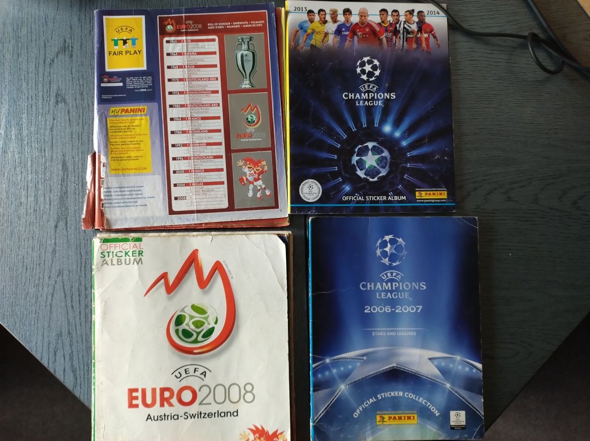 Panini Naklejki UEFA 2008 54 sztuk + 10 albumów i inne