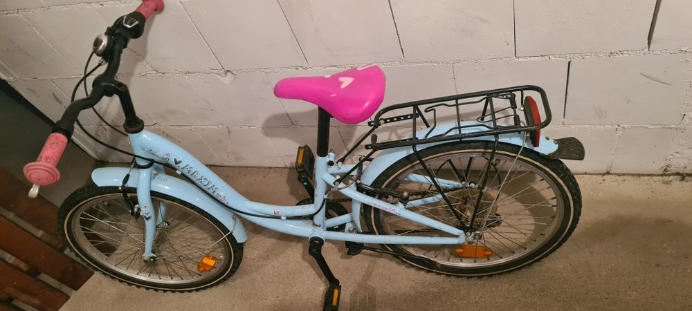 Rower maxim niebieski i różowy 20 cali