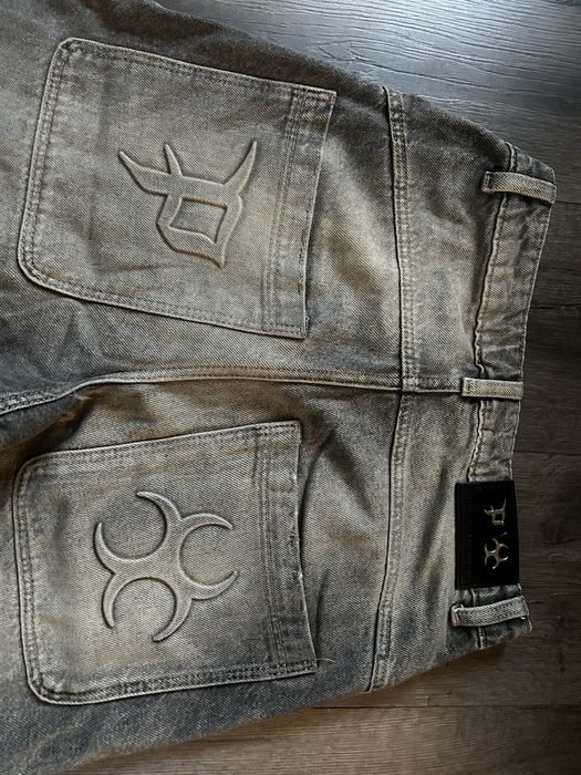 Широкі Джинси Baggy opium y2k з ефектом потертості