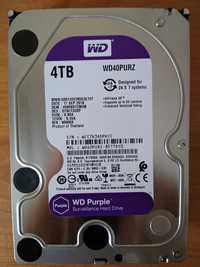 Dysk twardy SATA 4TB WD40PURZ Purple, Western Digital