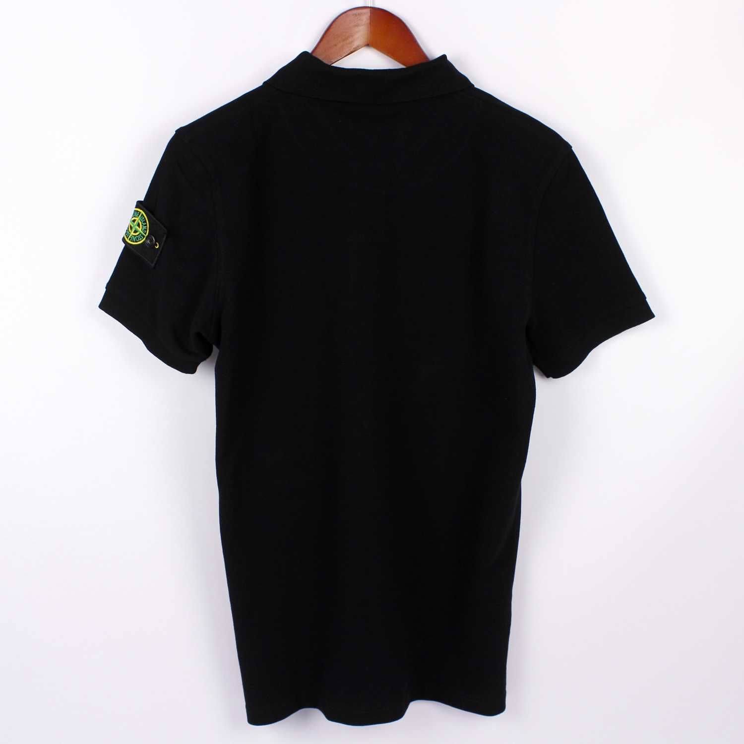Мужская футболка поло (с воротником) Stone Island, цвет черный