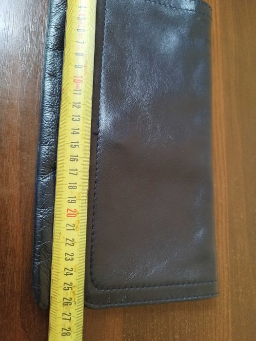 Клатч кожаный женский темно синего цвета