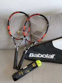 Raquetes de Tenis Babolat + 4 bolas Wilson us open