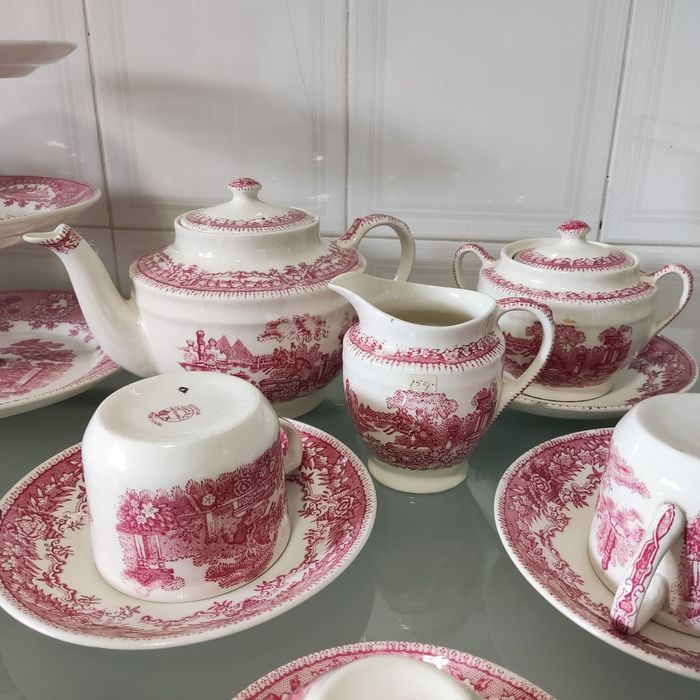 Conjunto de 38 peças serviço de Chá e Café antigo - Sacavém