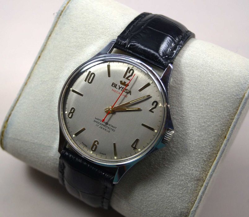 BLYSSA Szwajcarski zegarek naręczny, mechaniczny, PRL