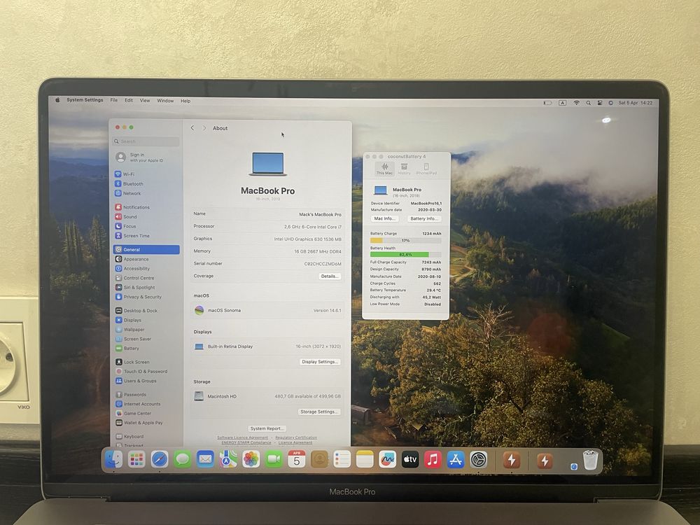 MacBook 16” 2019 16/512gb Intel Core i7 Space Grey