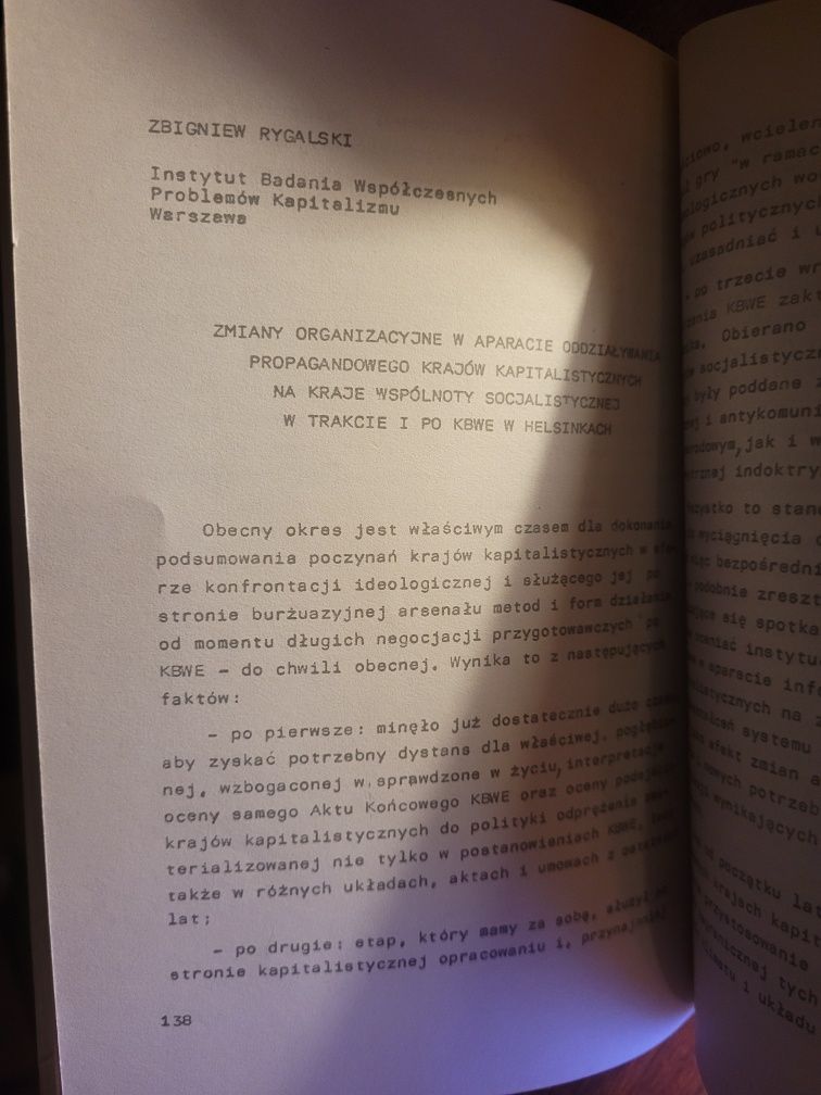 Instytut .. Problemów Kapitalizmu-Seminarium w Zaborowie 1977 KC PZPR