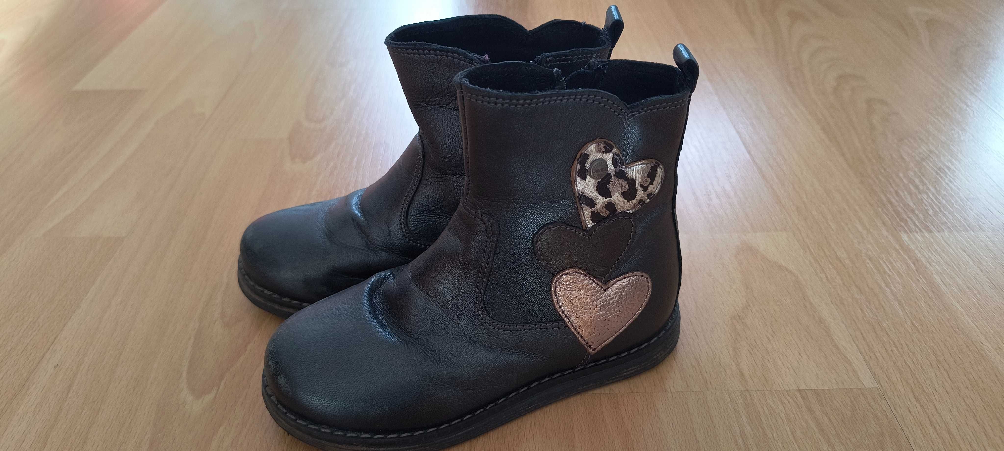 Botki kozaki Lasocki 27 skóra eleganckie