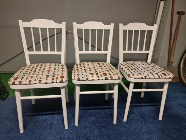 Stół + 3 krzesła  biały  do kuchni, jadalni