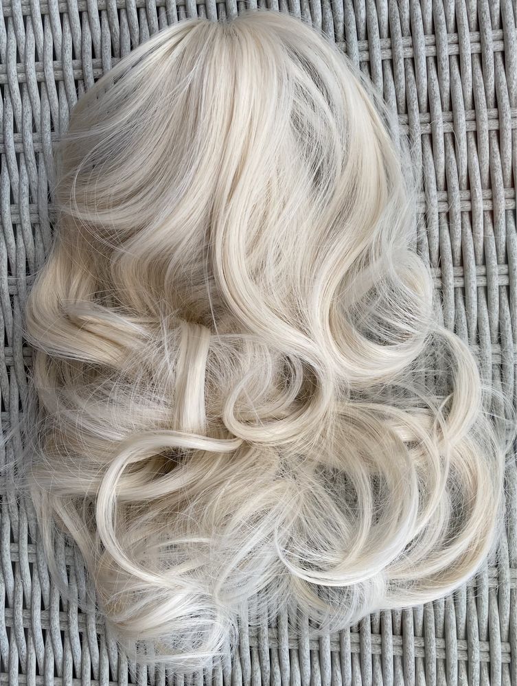 Premium Ultra włosy doczepiane, platynowy blond, 34 cm kucyk ( 623 )